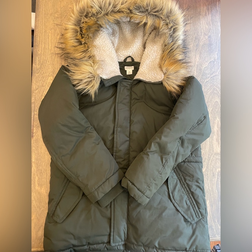 J Crew crewcuts olive color jacket size 10 girls